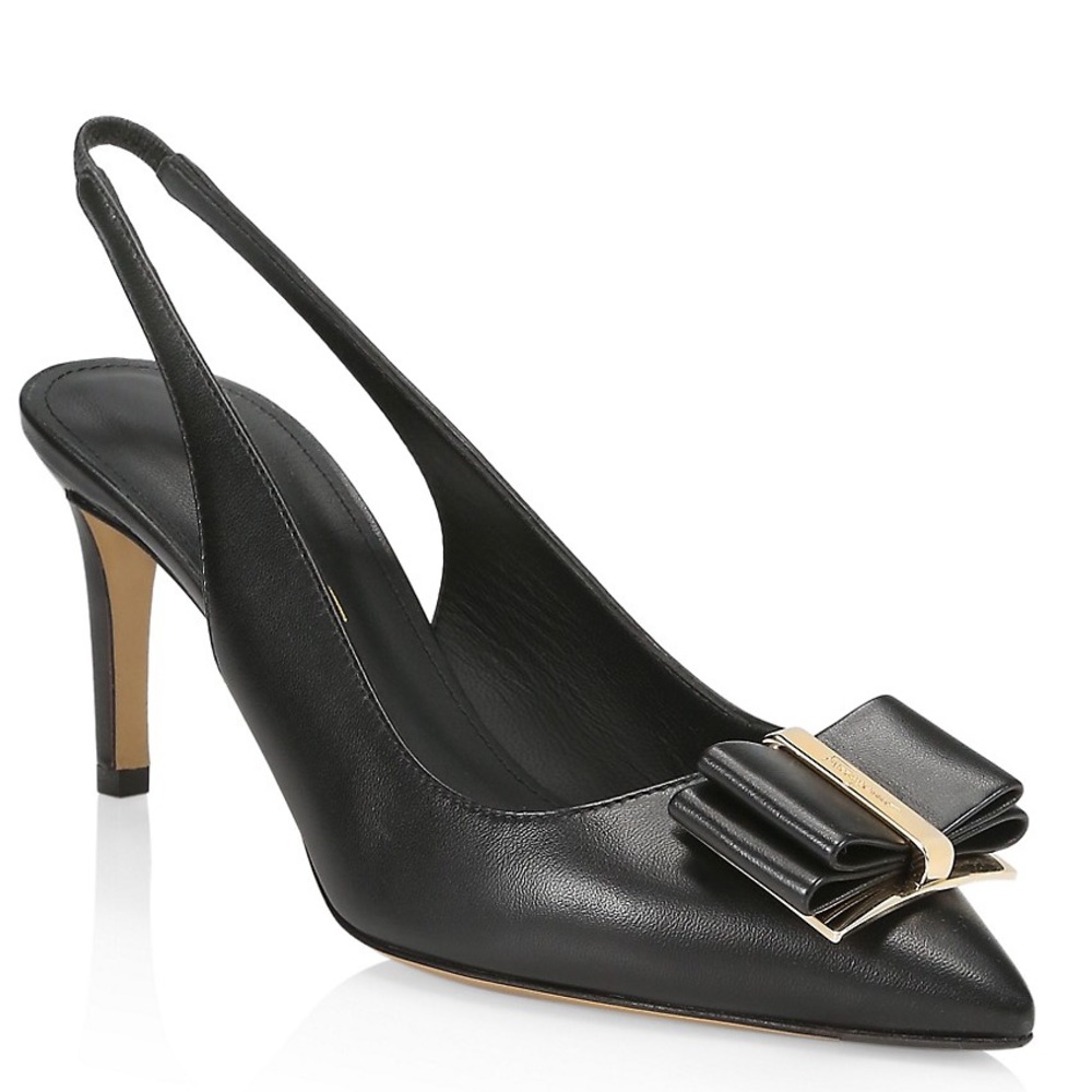 Zahir leather slingback pumps